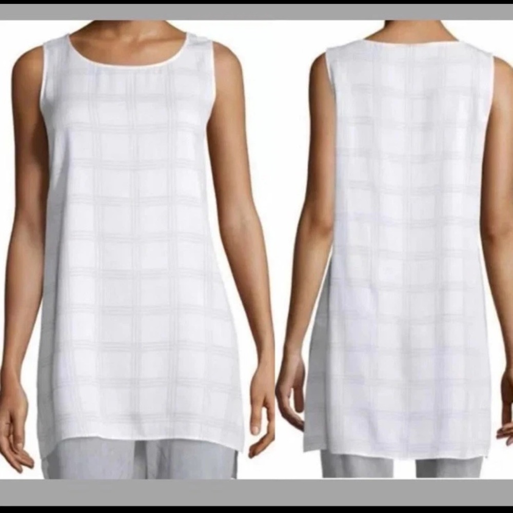 $278 Eileen Fisher Crew Neck Silk Tunic  Size Small